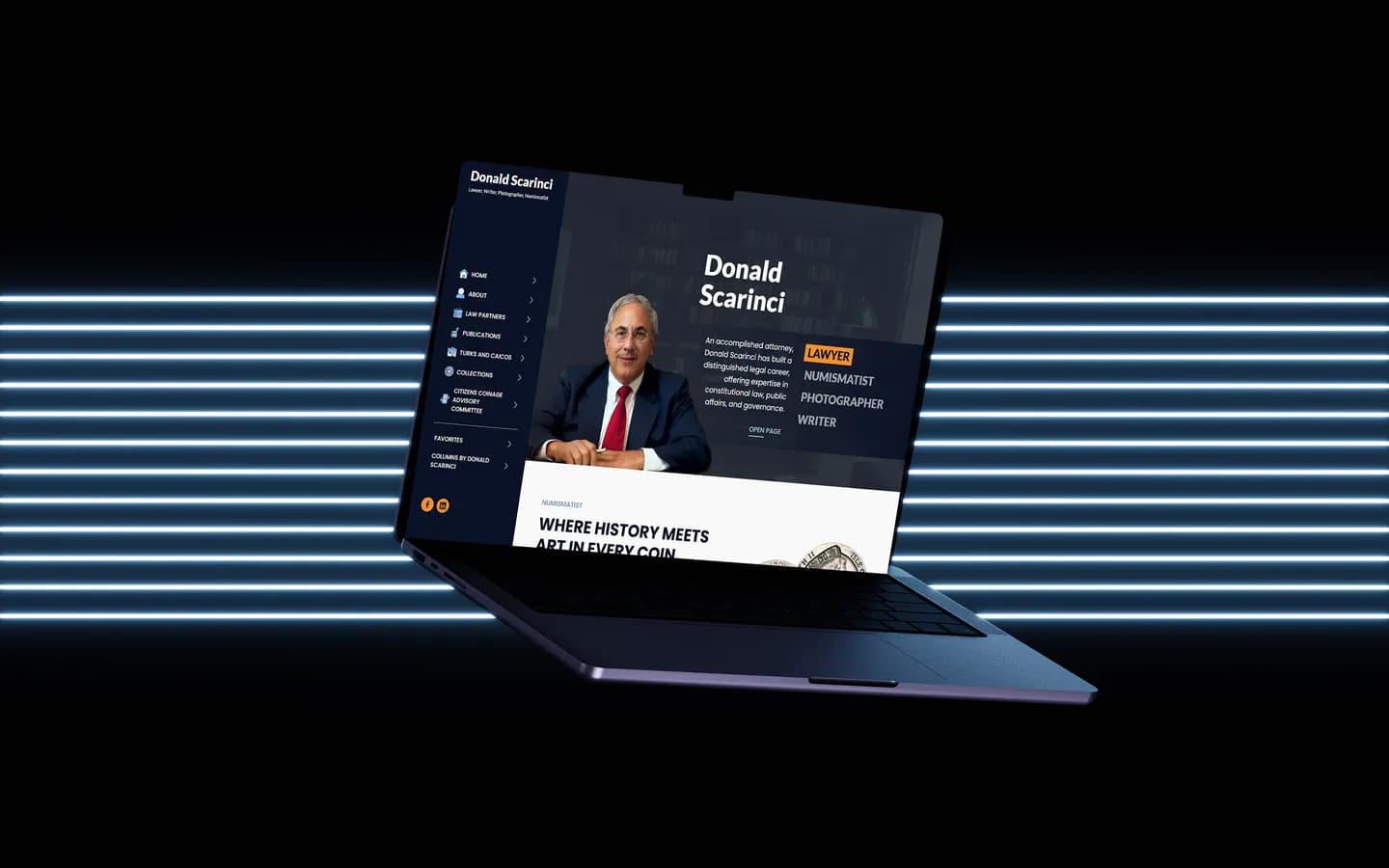 Legal Personal Brand Website Design: Donald Scarinci | Mettevo